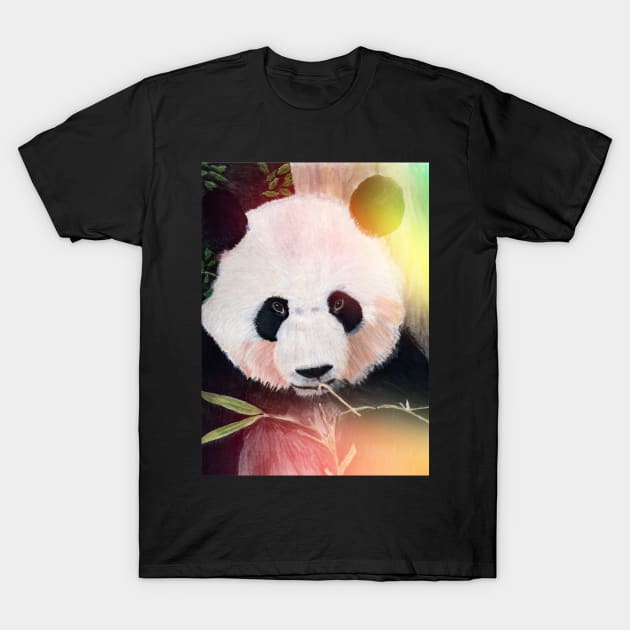 Panda Bear T-Shirt by teenamarie23art